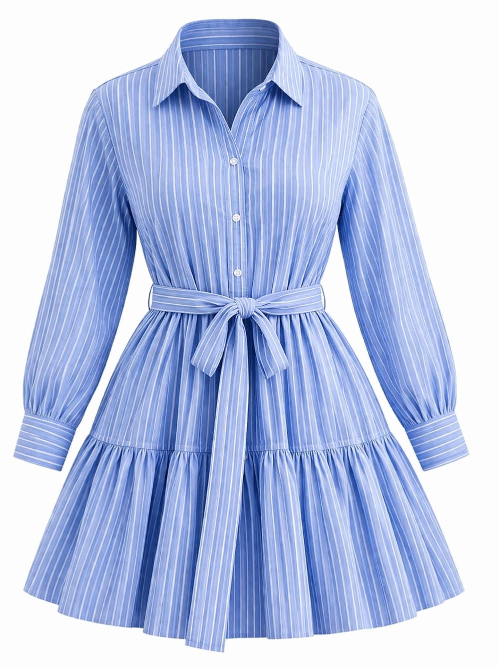 Free Assembly Womens XXL Size 20 Cotton Belted Bubble Mini Dress Long Sleeves